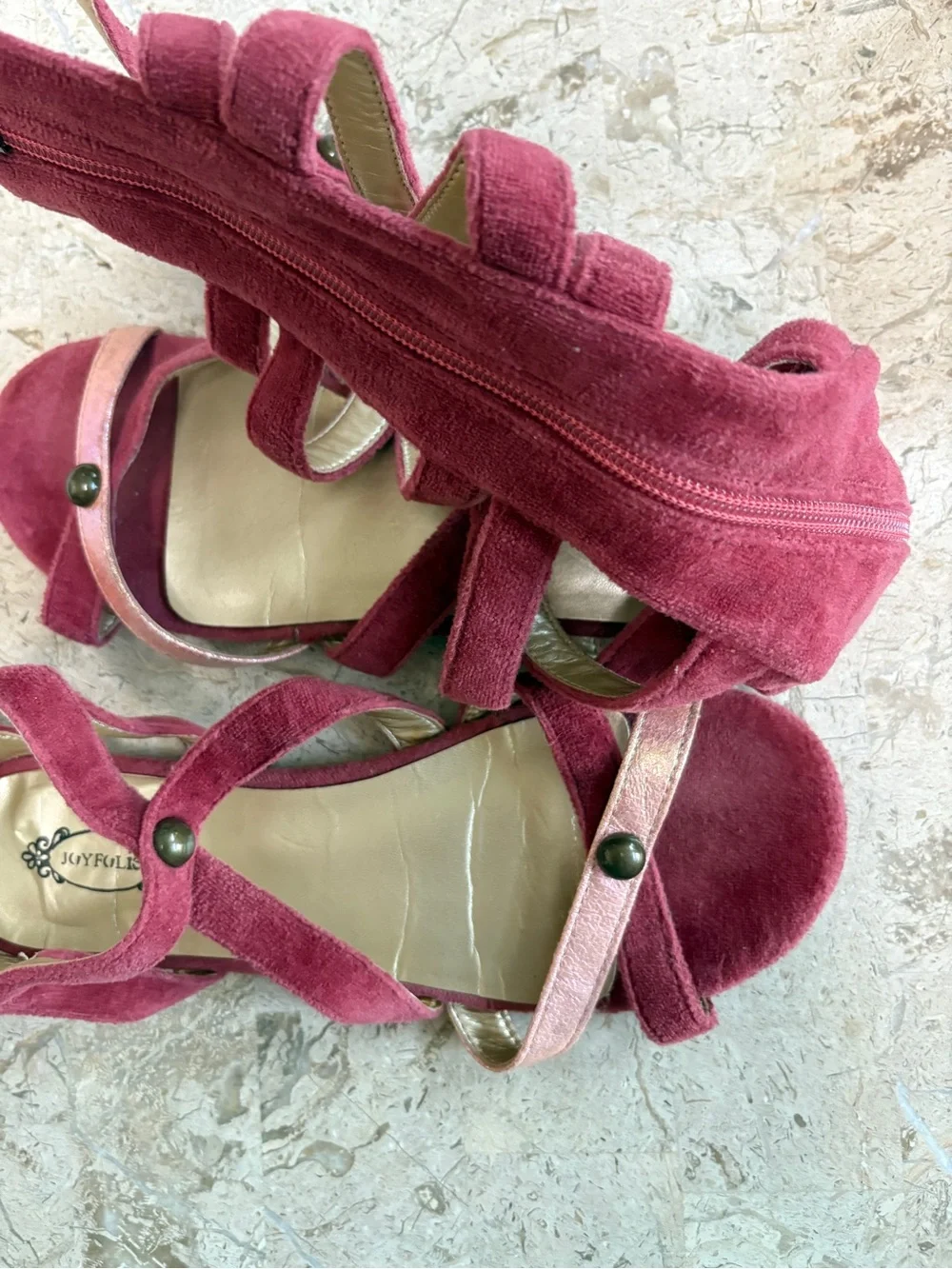 Joyfolie Jenna Gladiator Sandal Back Side Zipper Size Y6